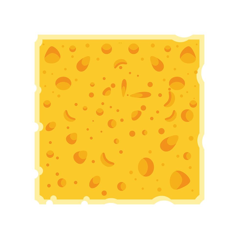 icono de queso cuadrado vector