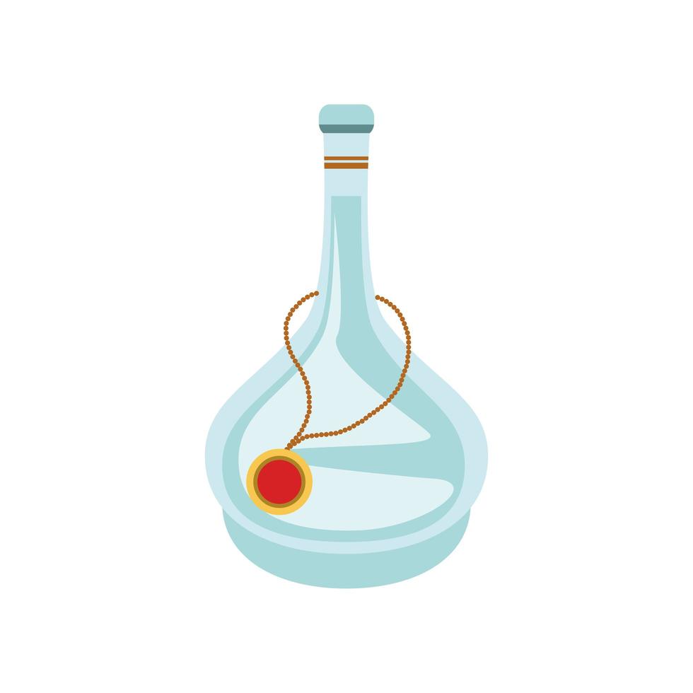bottle glass with medal vector