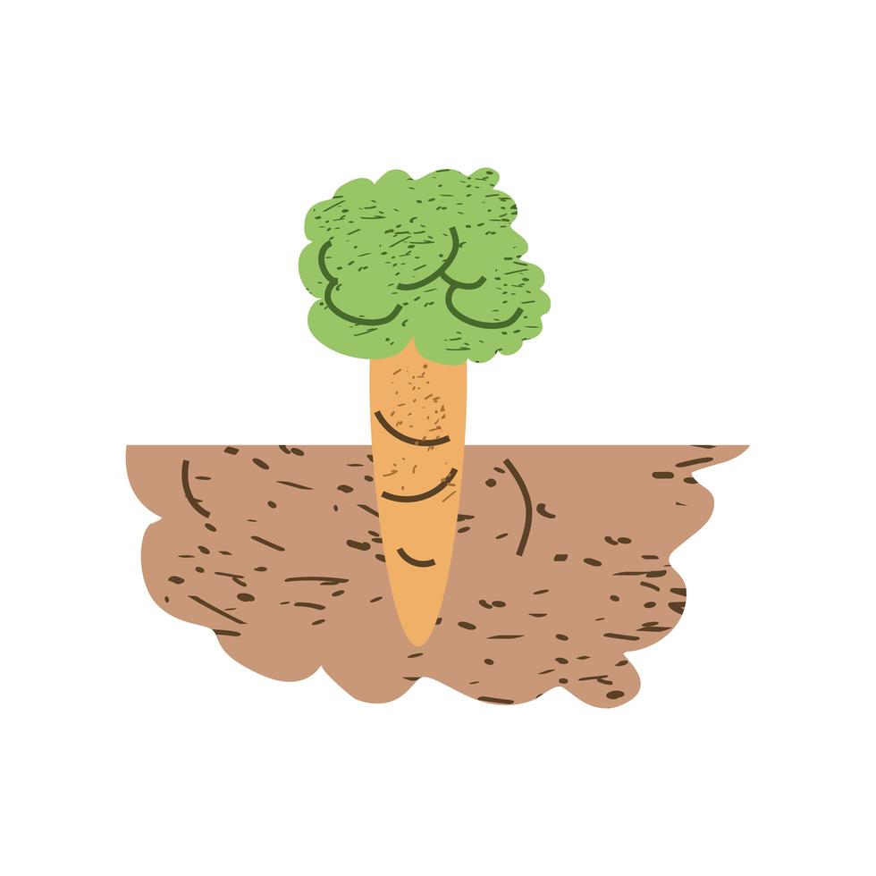 carrot in the ground 3793810 Vector Art at Vecteezy