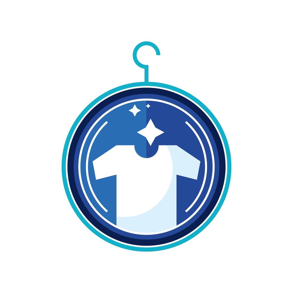 round stamp laundry vector