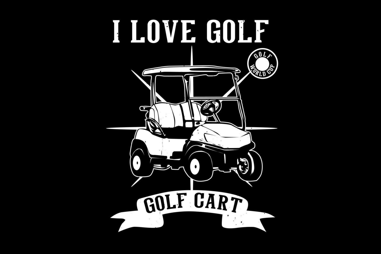 me encanta el diseño de silueta de golf vector