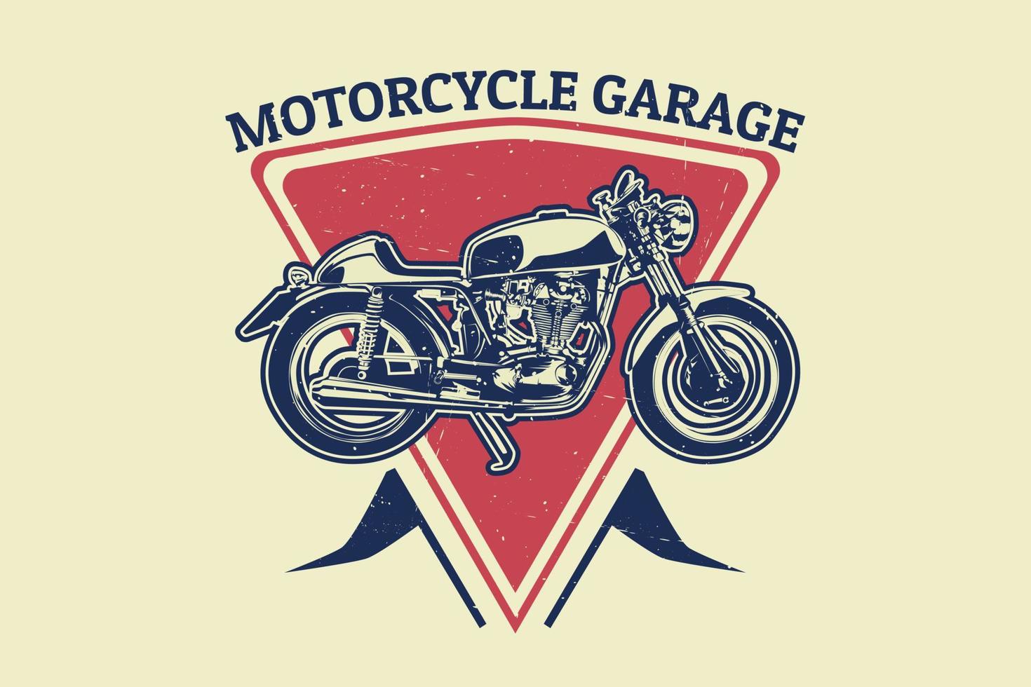 Motorcycle garage silhouette design vector