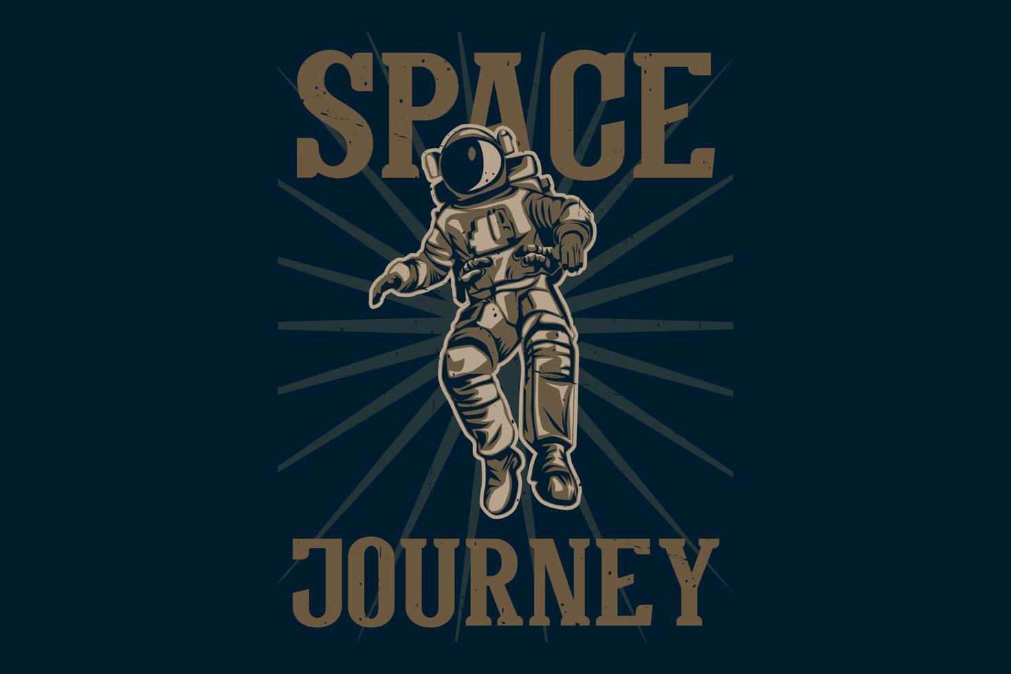 Astronaut space journey silhouette design vector