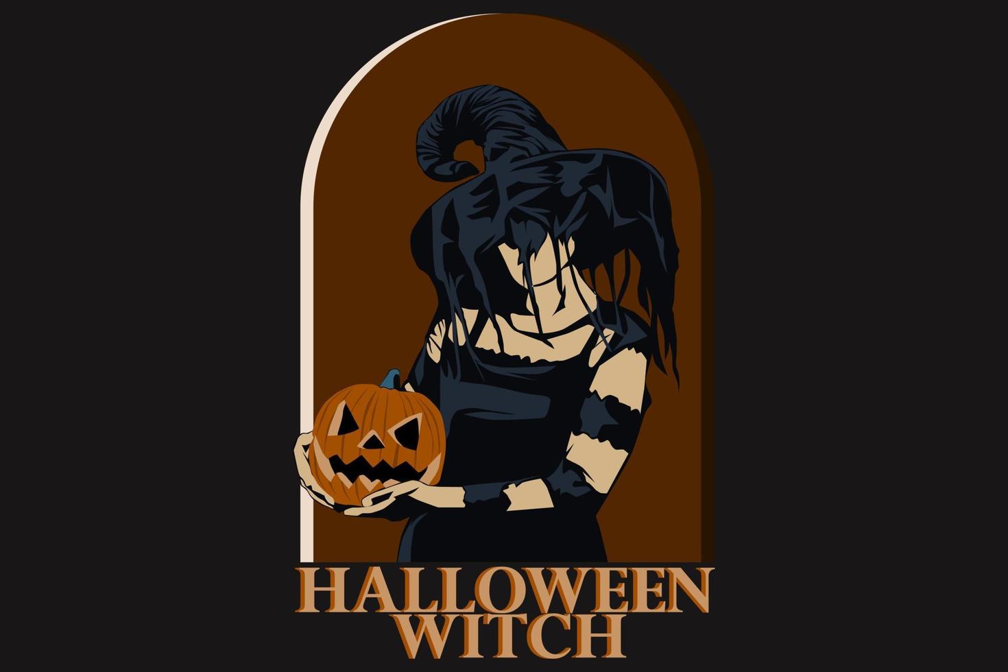 Halloween witch silhouette design vector