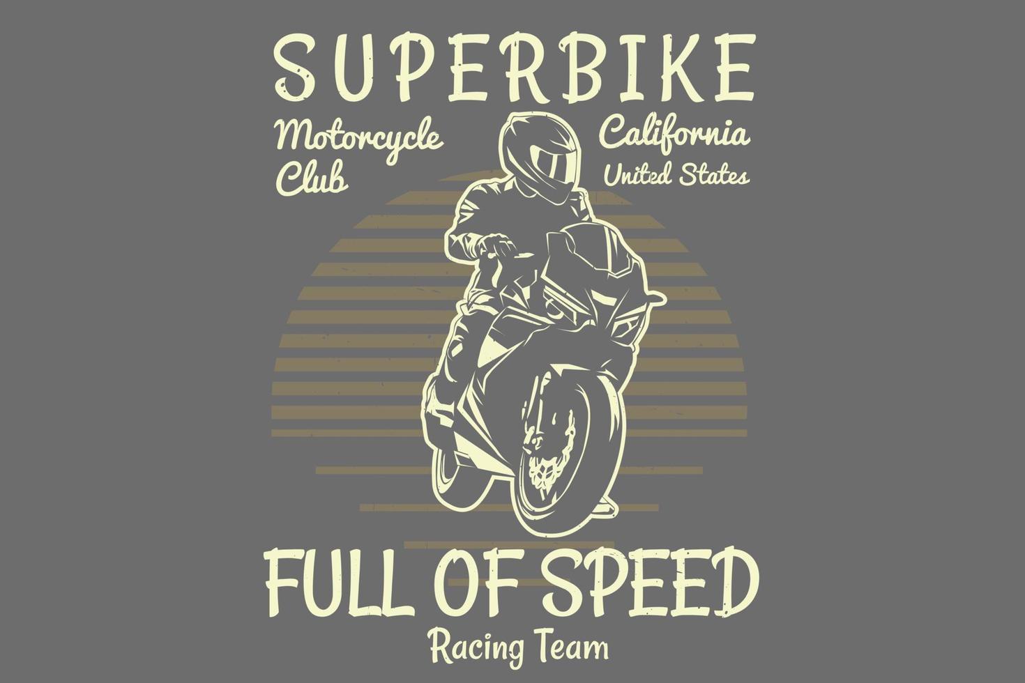 Super bike full of speed silhouette design vector