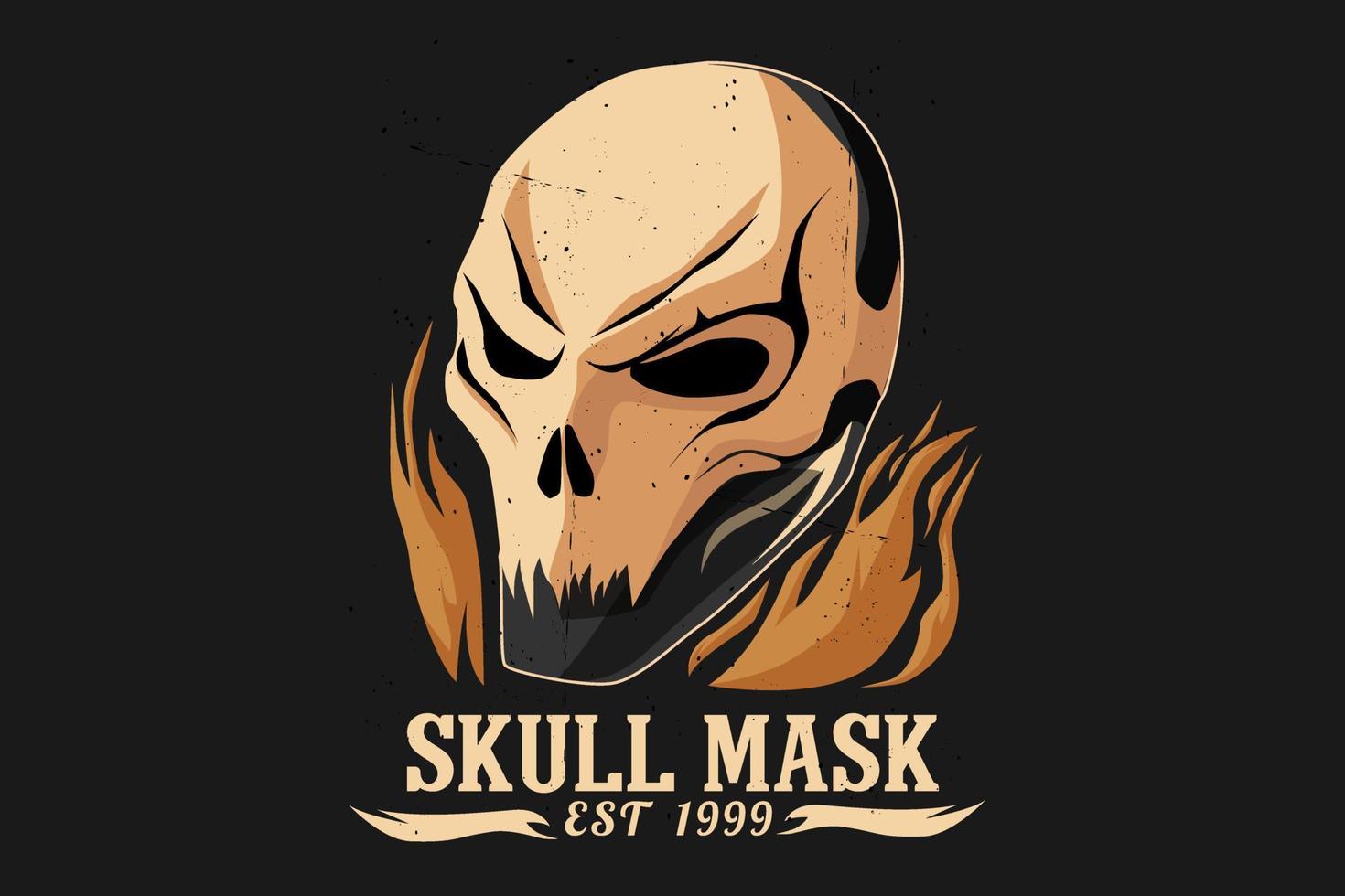 Skull mask silhouette design vector