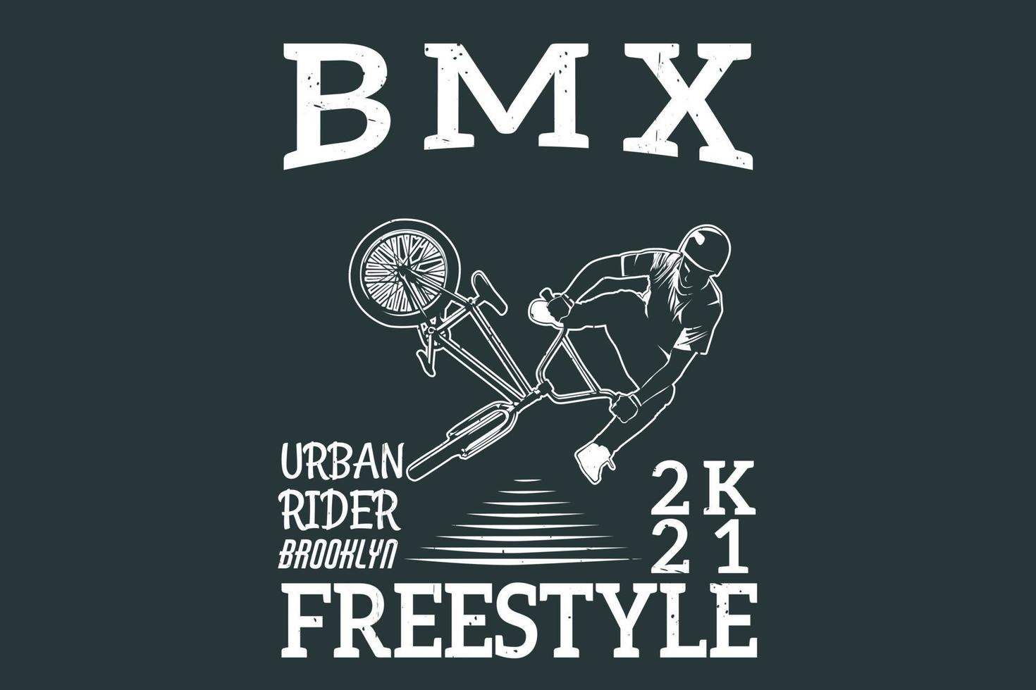 Bike freestyle urban rider silhouette design vector