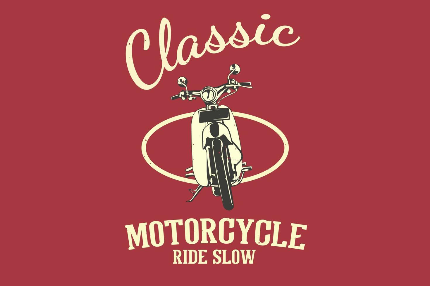 Classic motorcycle ride slow design vector