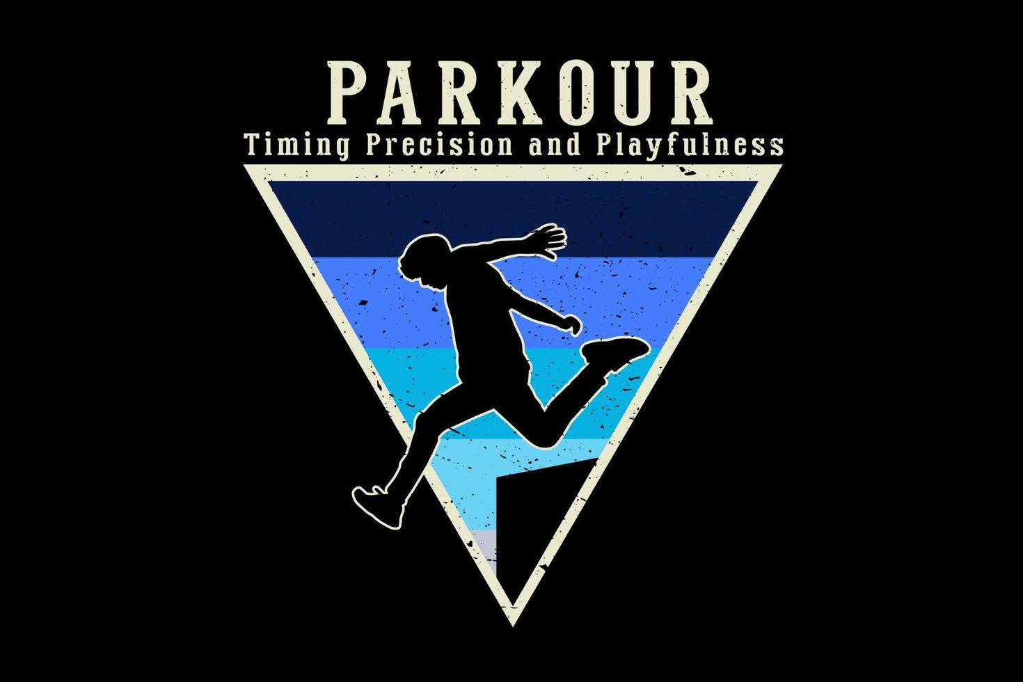 Parkour man silhouette design vector