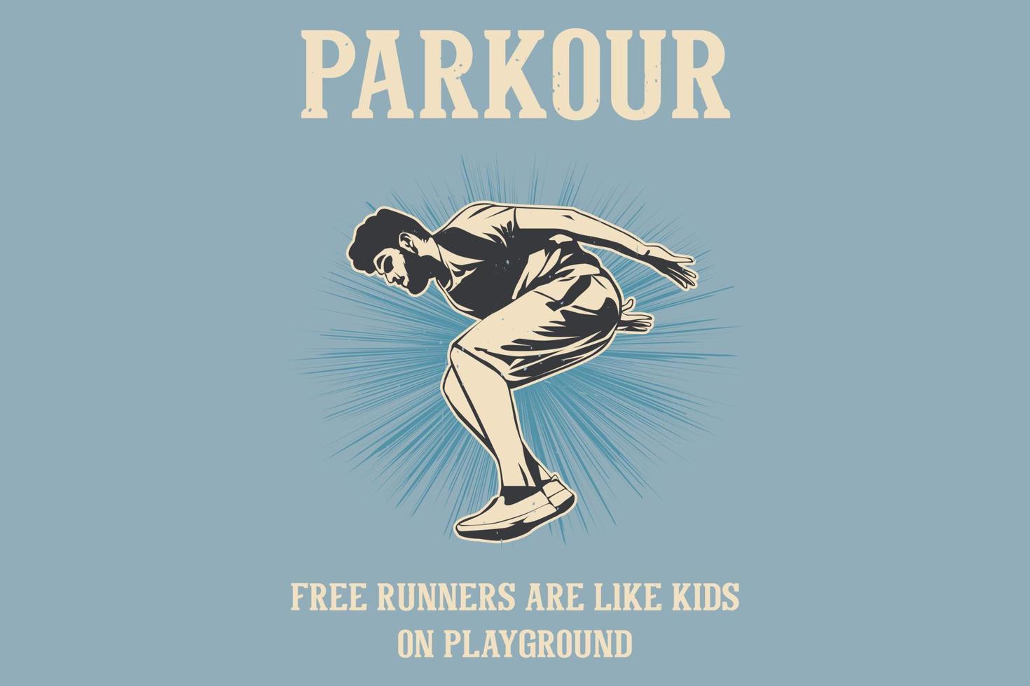 Parkour free running are like kids on playground design vector