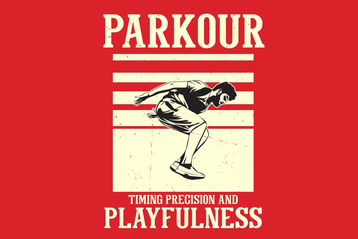 Parkour timing precision and playfulness design vector