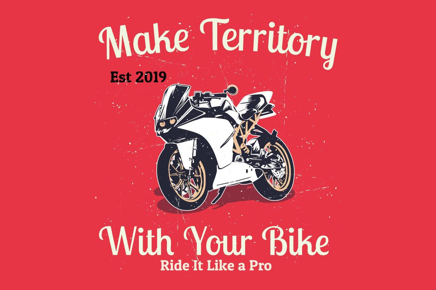 Make territory with your bike silhouette design vector