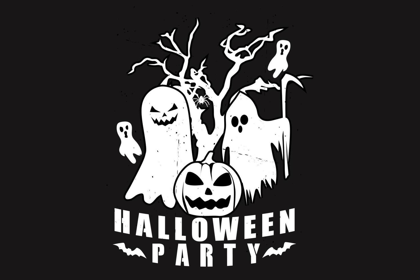 Halloween party silhouette design vector