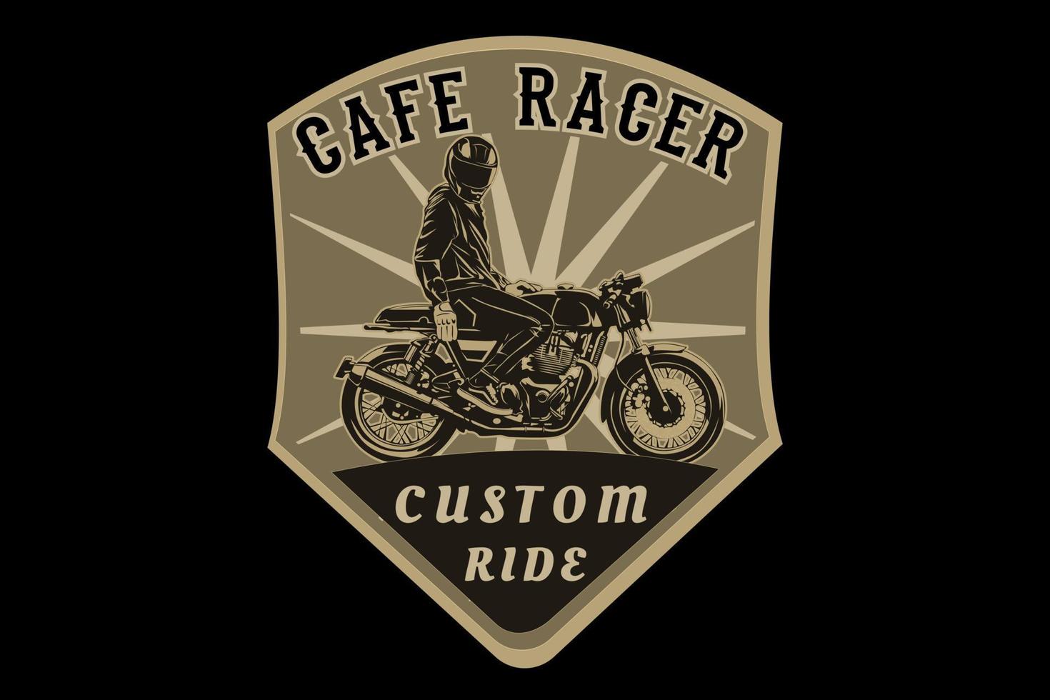Cafe racer custom ride silhouette design vector