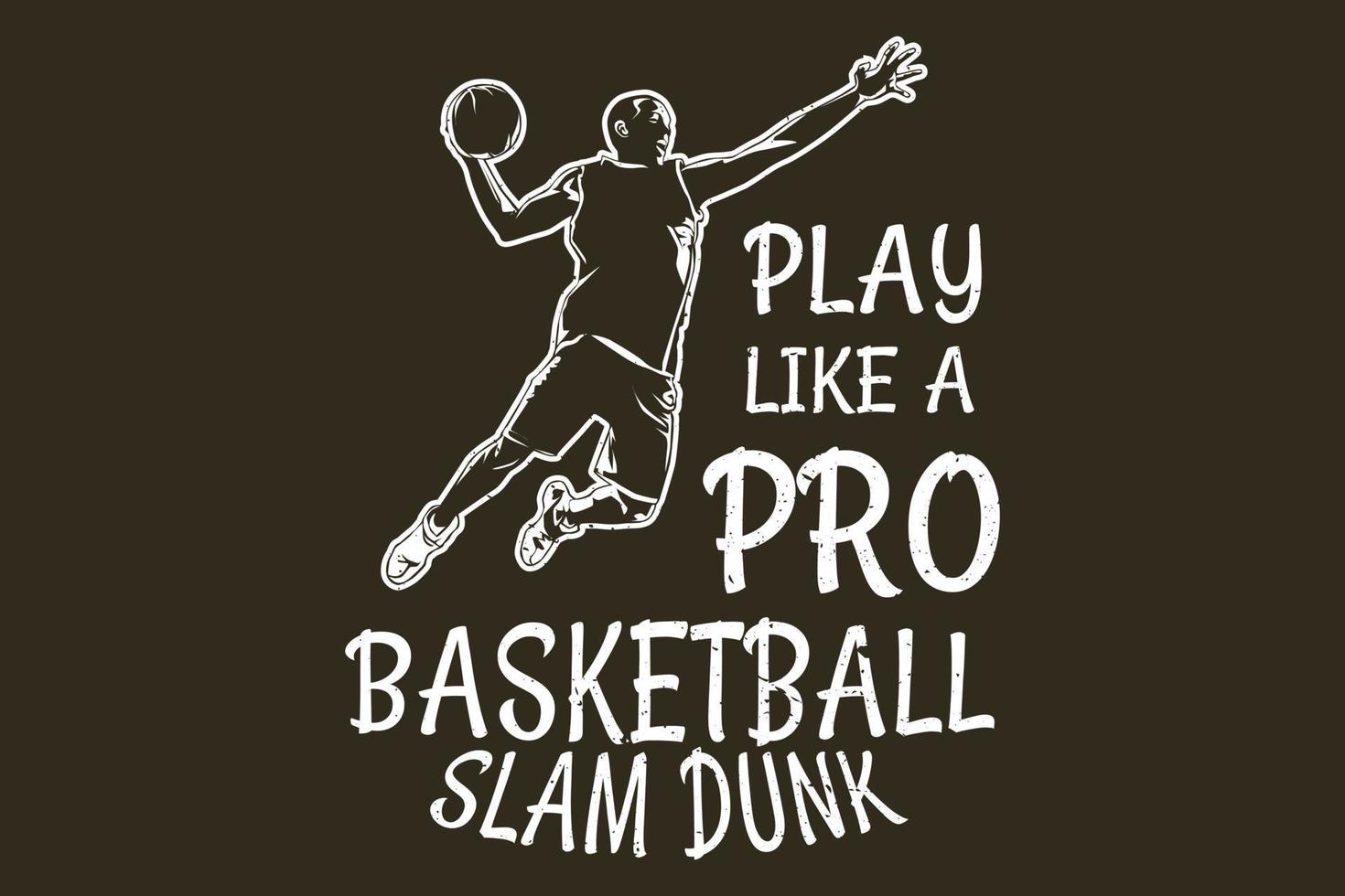Basketball slam dunk silhouette design vector