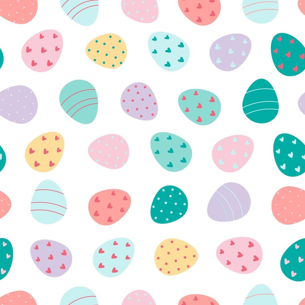 Seamless pattern of Easter eggs vector