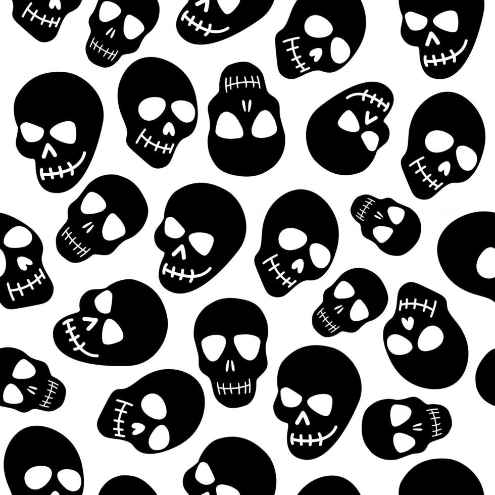 The pattern of the skull. pattern with white skull vector