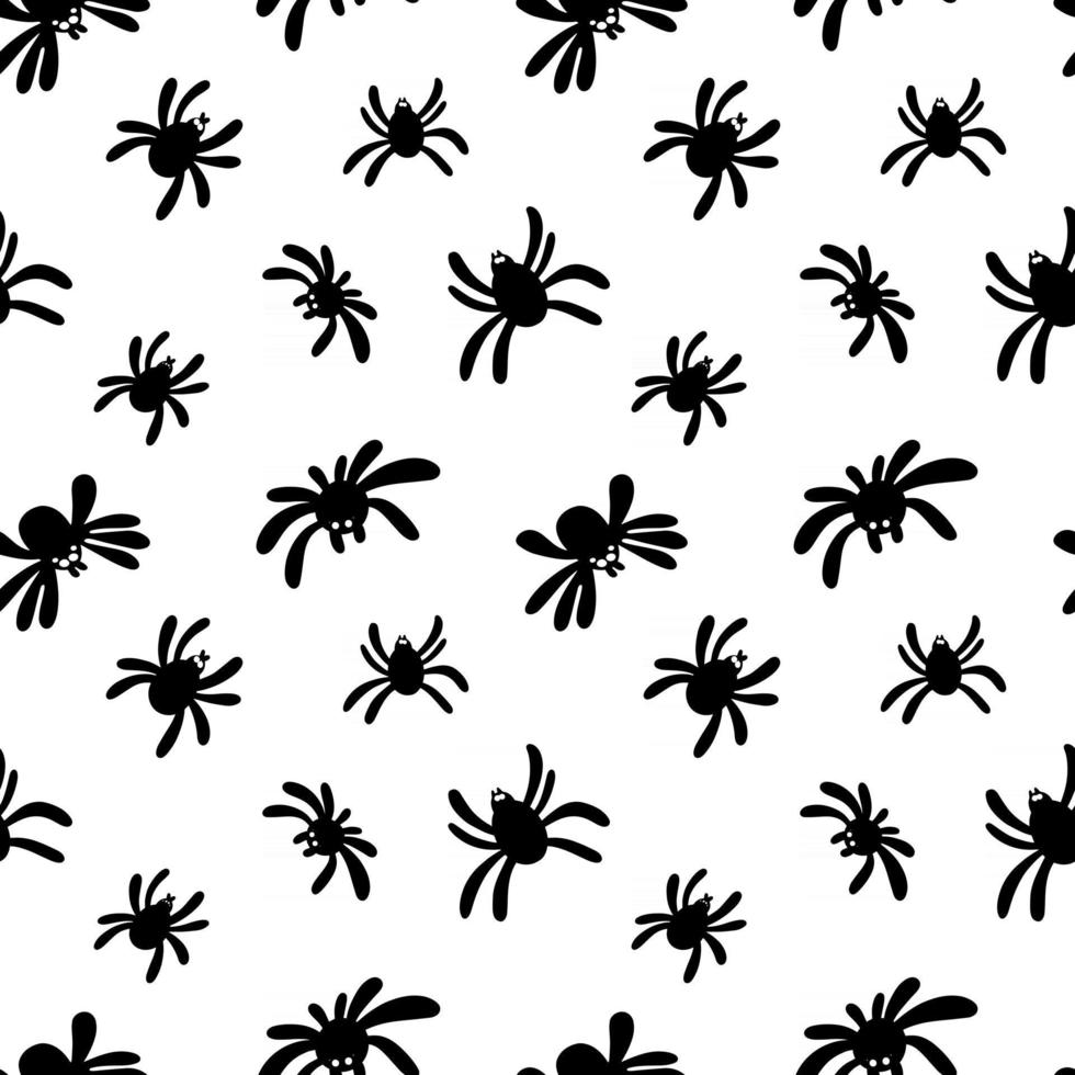 Seamless pattern with spiders vector