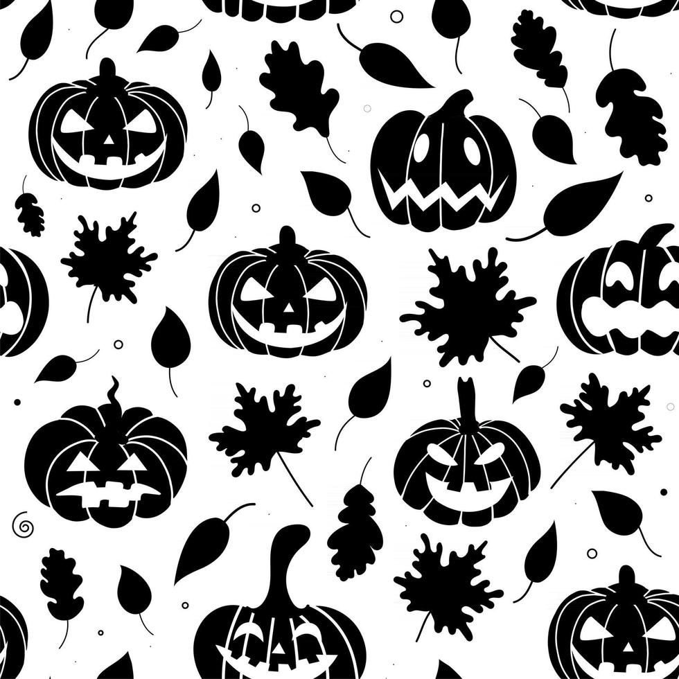 pattern of pumpkin . Halloween pattern vector