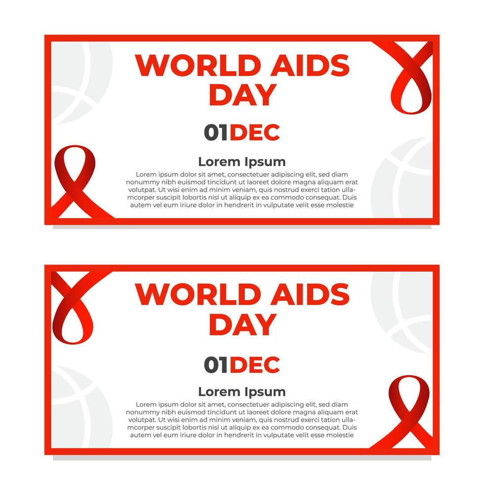 set of world aids day banners template vector