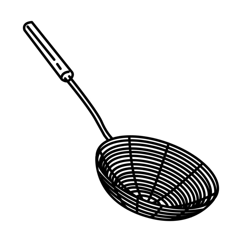 Strainer Icon. Doodle Hand Drawn or Outline Icon Style vector