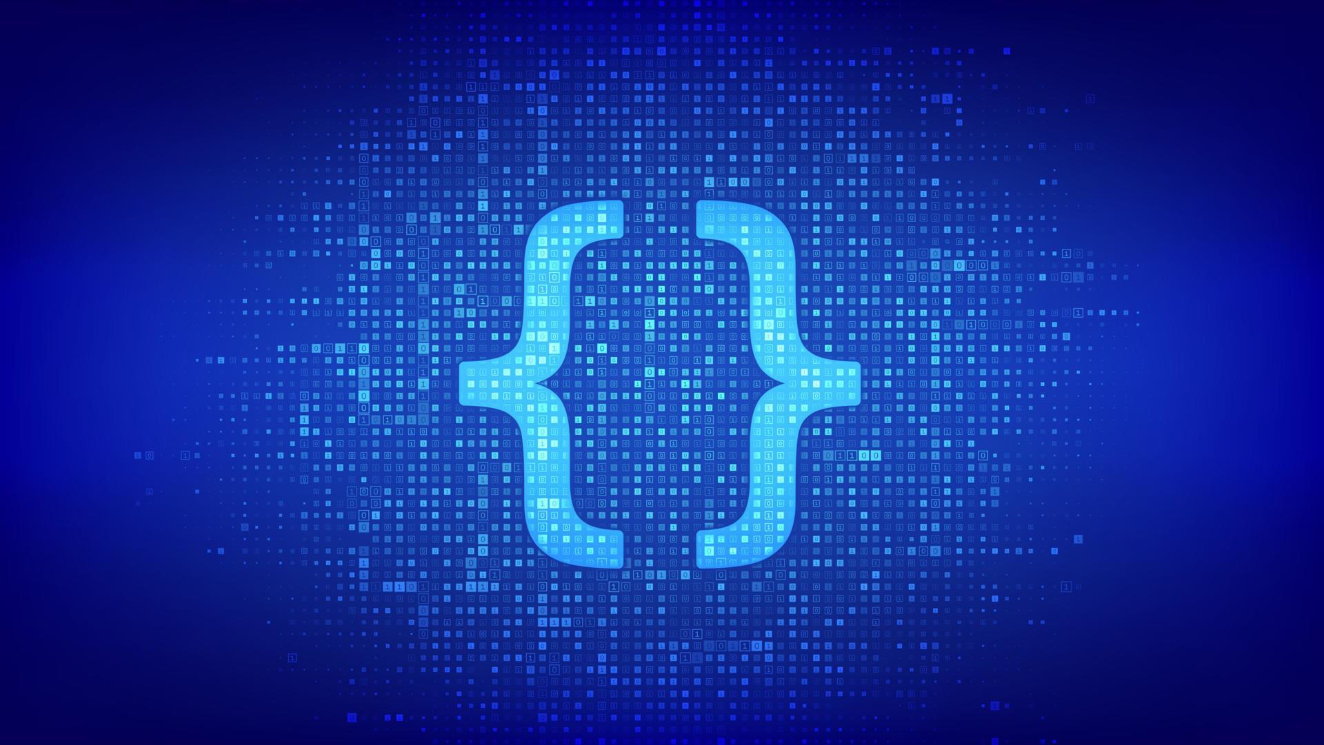 Programming code. Coding or Hacker background. Programming code icon ...