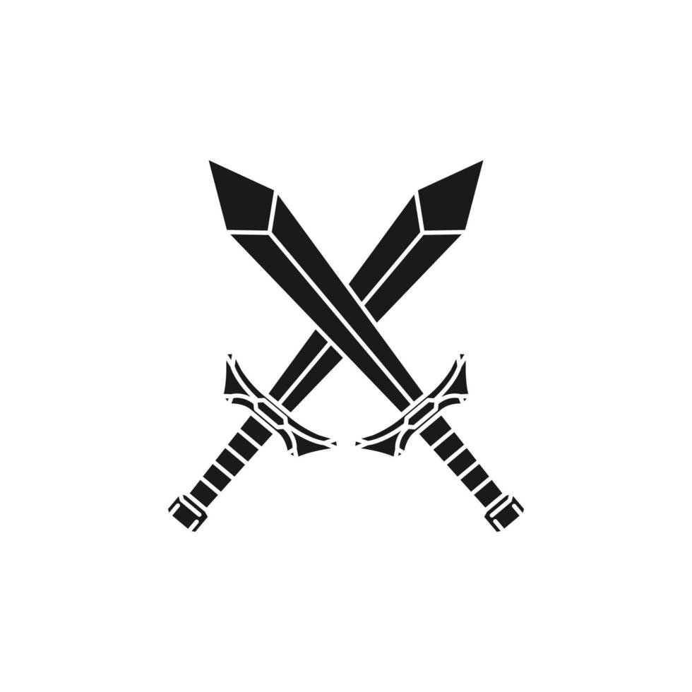 medieval sword icon vector