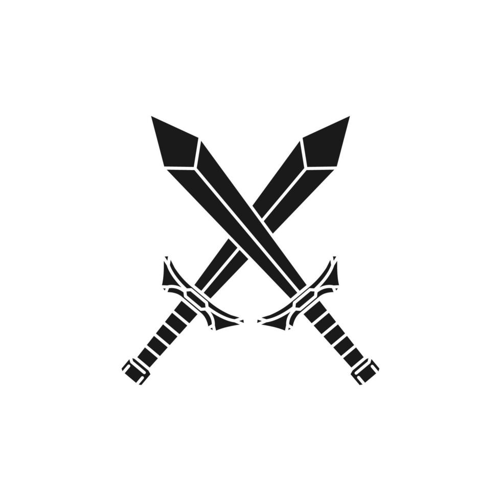 medieval sword icon vector