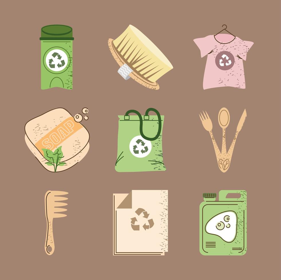 environmental and ecology set vector