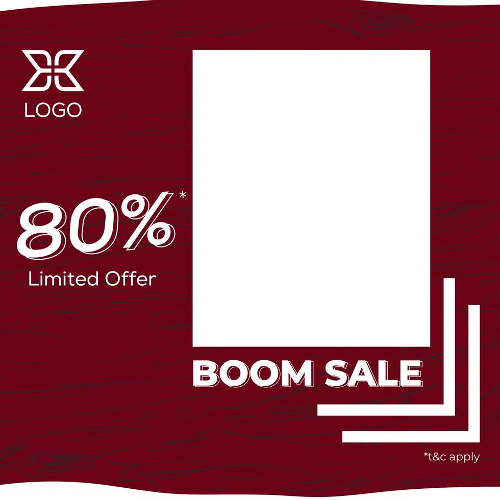 boom sale ig feeds template perfect for design project vector