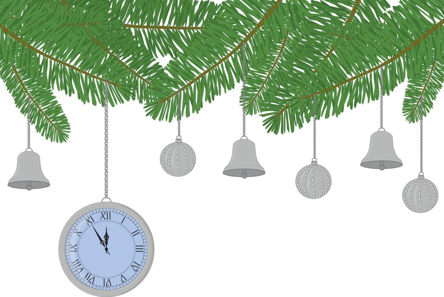 Ilustración de vector de decoraciones de Navidad y año nuevo