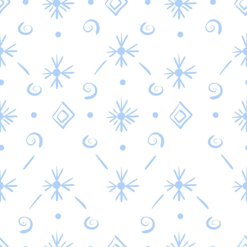 Seamless winter pattern trellis. Vector snowflakes shapes background
