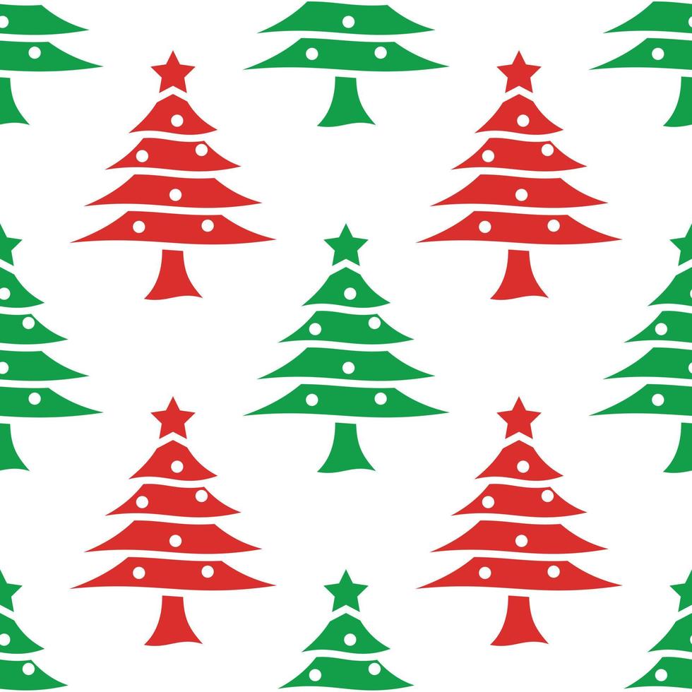 Christmas tree pattern design for print template vector