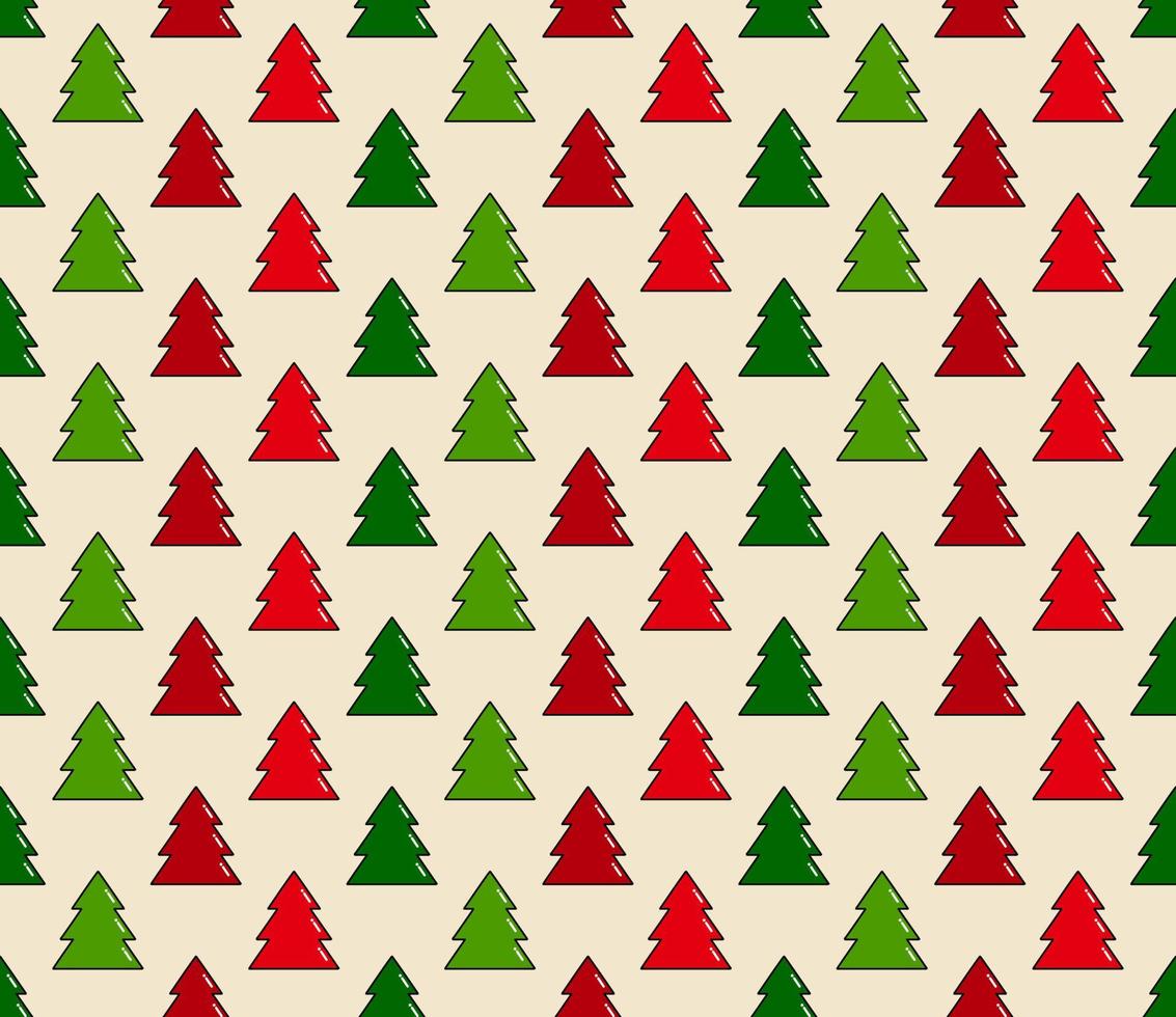 Feliz Navidad de patrones sin fisuras. fondo del árbol de navidad. diseño para almohada, estampado, moda, ropa, tela, papel de regalo. vector. vector