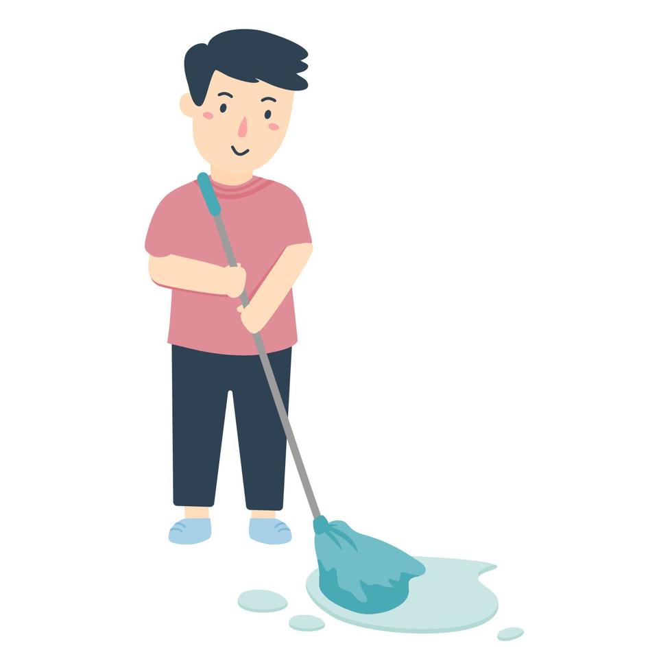 clean floor hygiene illustration vector
