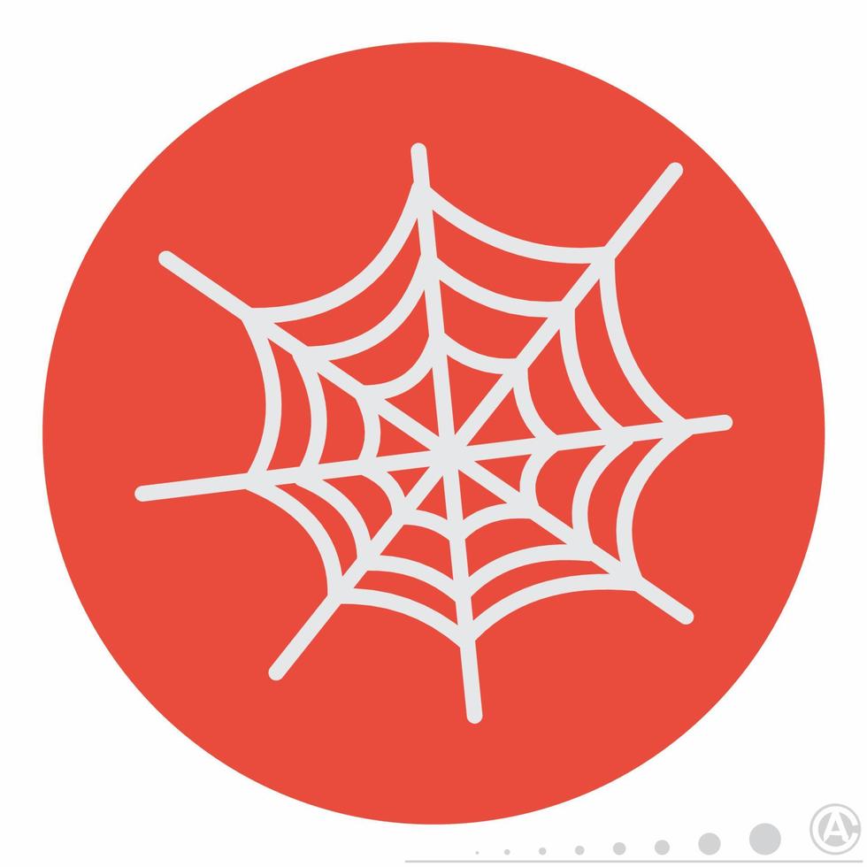 Spiderweb Icon in Colorful Flat Style vector