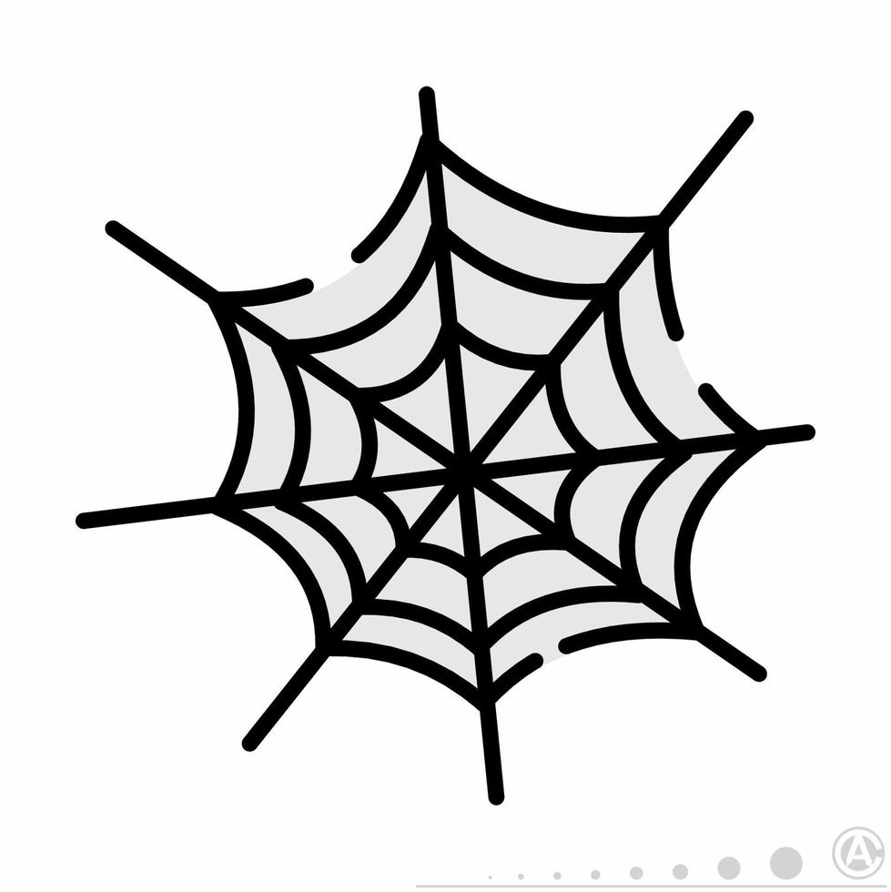 Spiderweb Icon Flat Line.eps vector