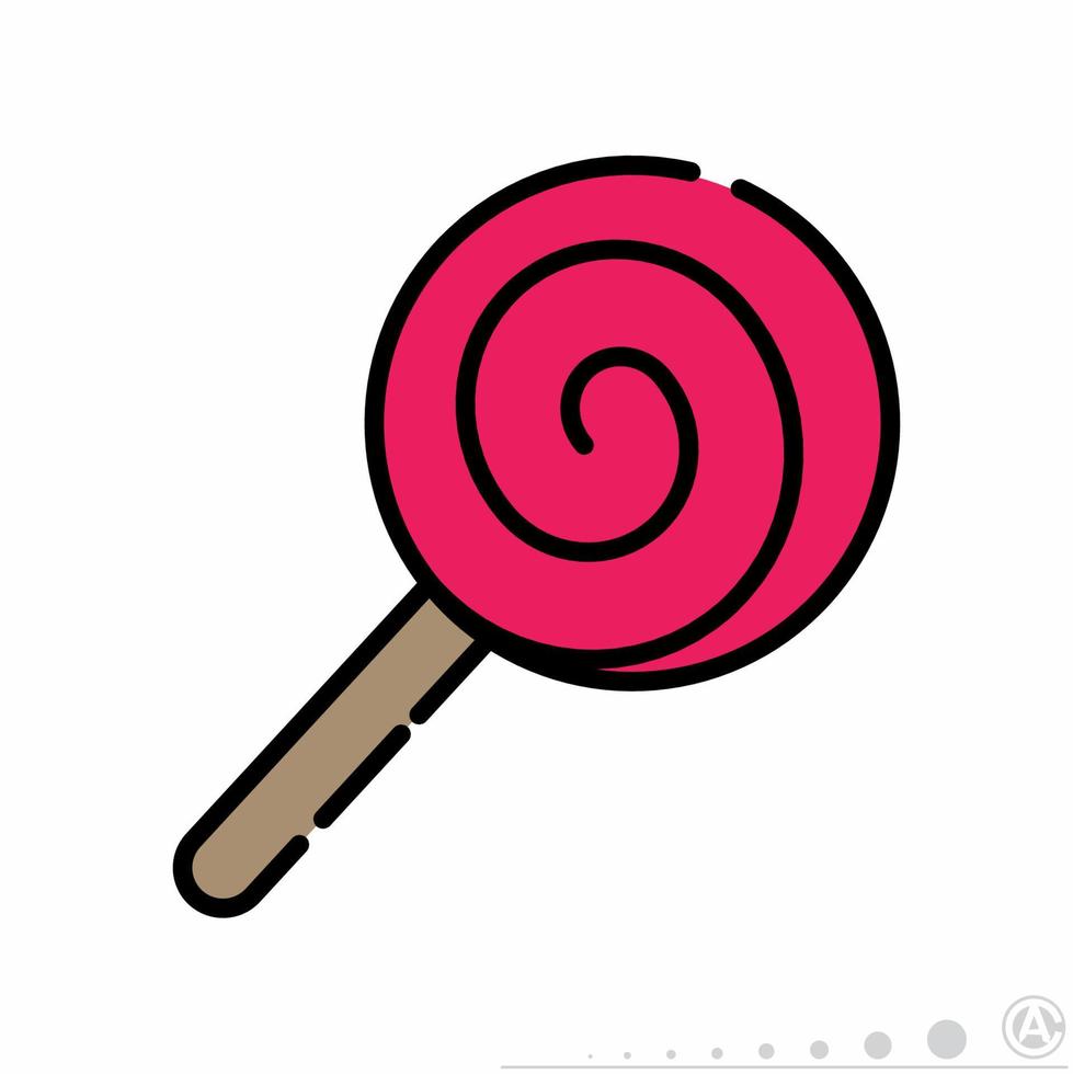 icono de dulces línea plana.eps vector