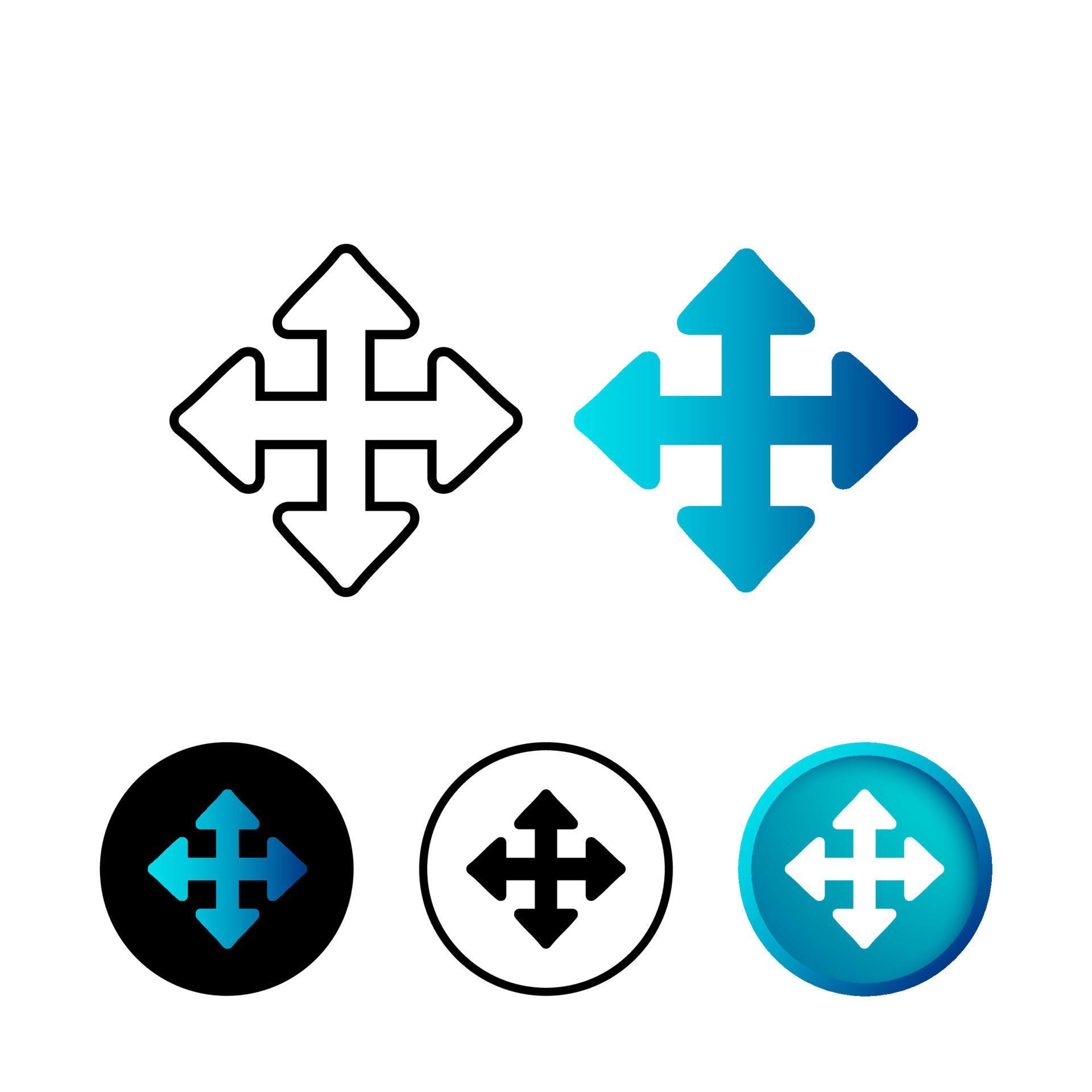 Abstract Move Arrow Icon Illustration 3795565 Vector Art at Vecteezy