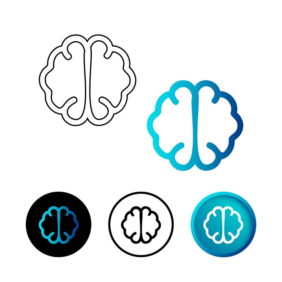 Abstract Brain Icon Illustration vector