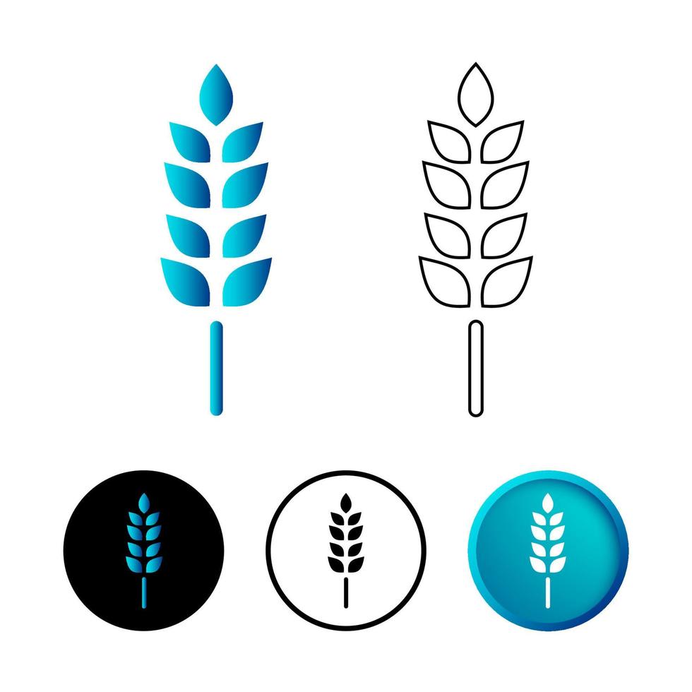 Ilustración de icono de arroz de grano abstracto vector