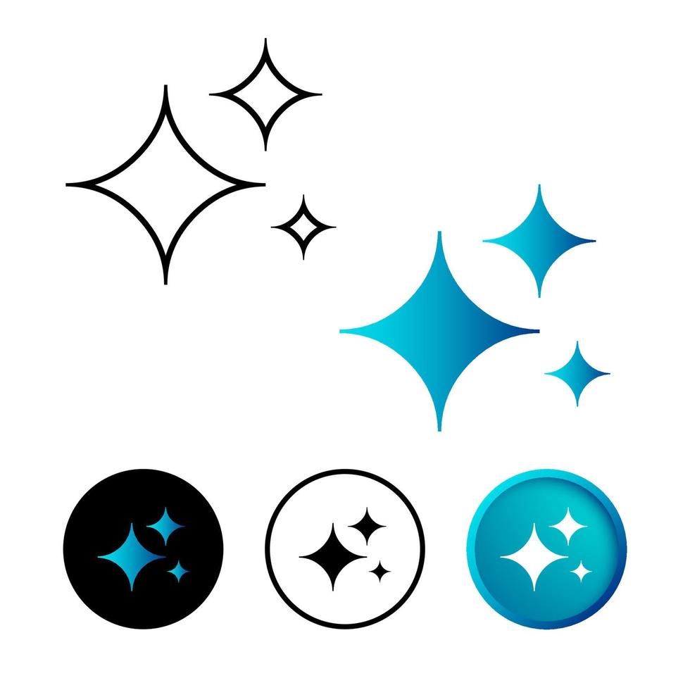 Ilustración de icono de cuatro puntos de starburst abstracto vector