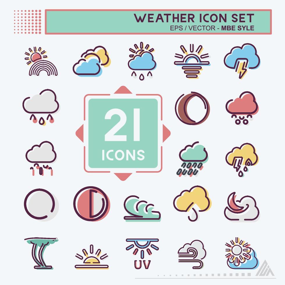 Icon Weather - MBE Syle vector