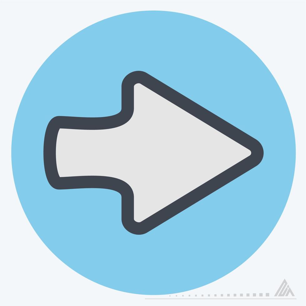 Icon Right 2 - Color Mate Style vector