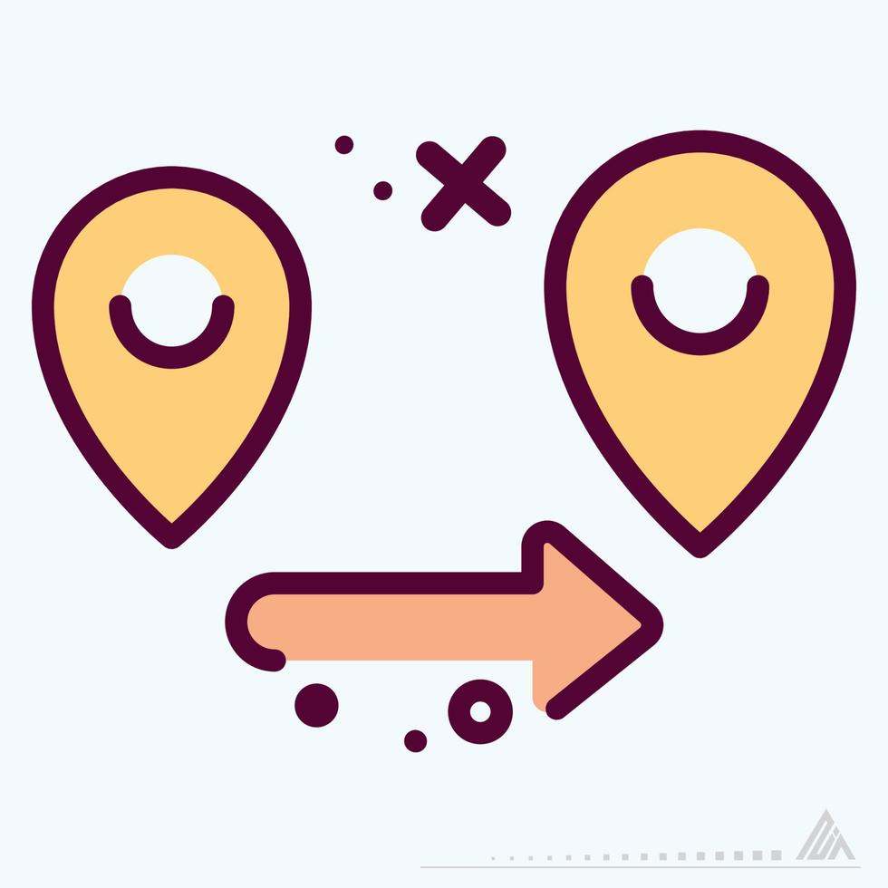 Icon Create Route - MBE Syle vector