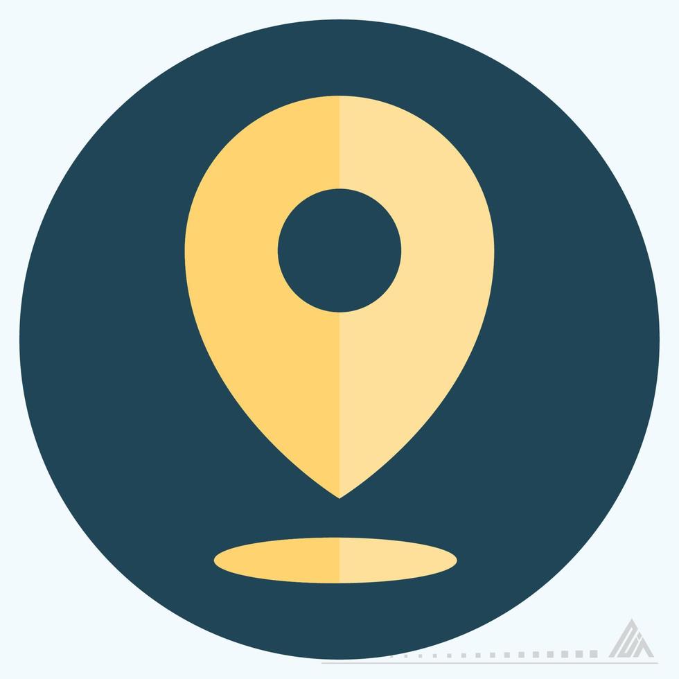 Icon Pin Point 2 - Flat Style vector