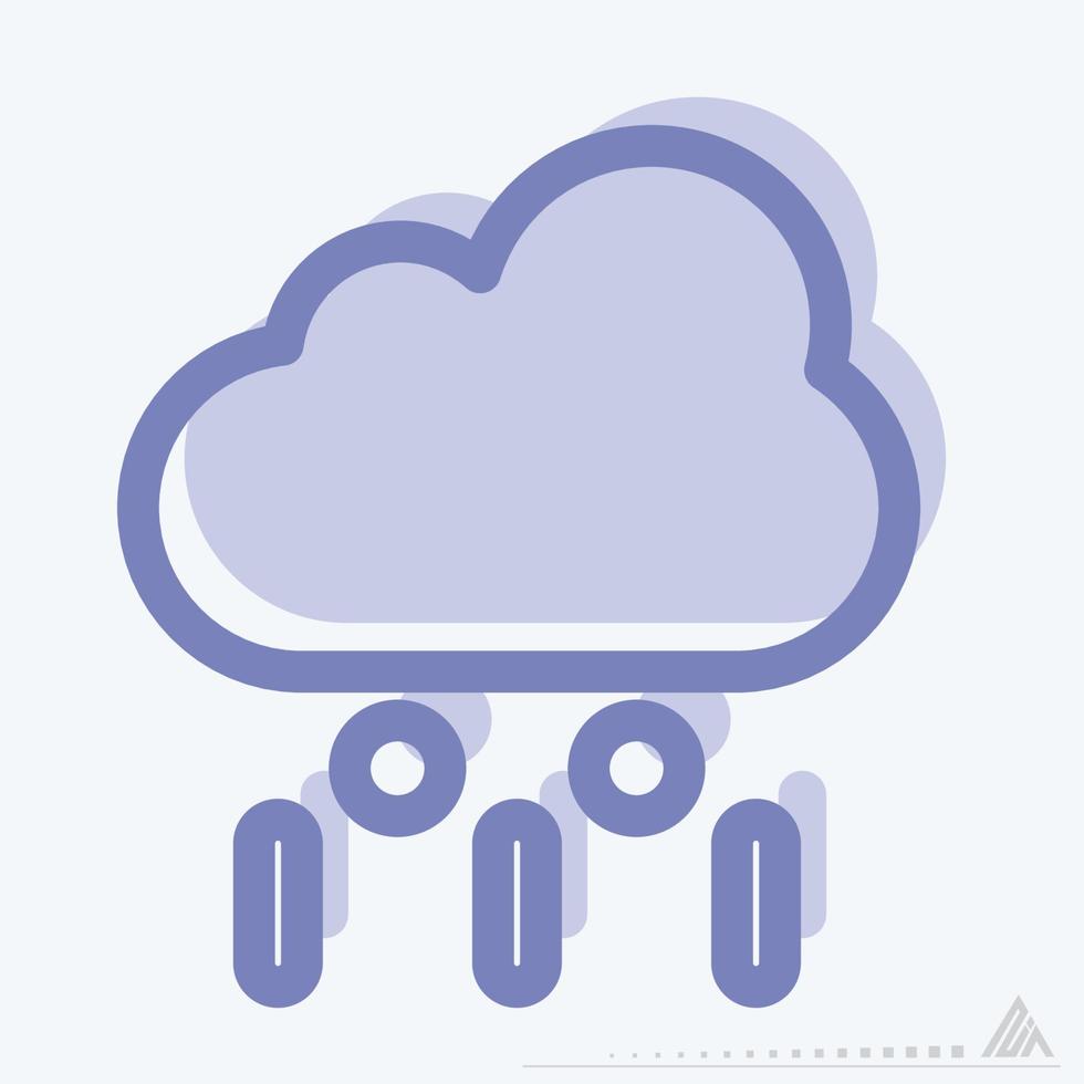 Icon Rainfall - Two Tone Style vector