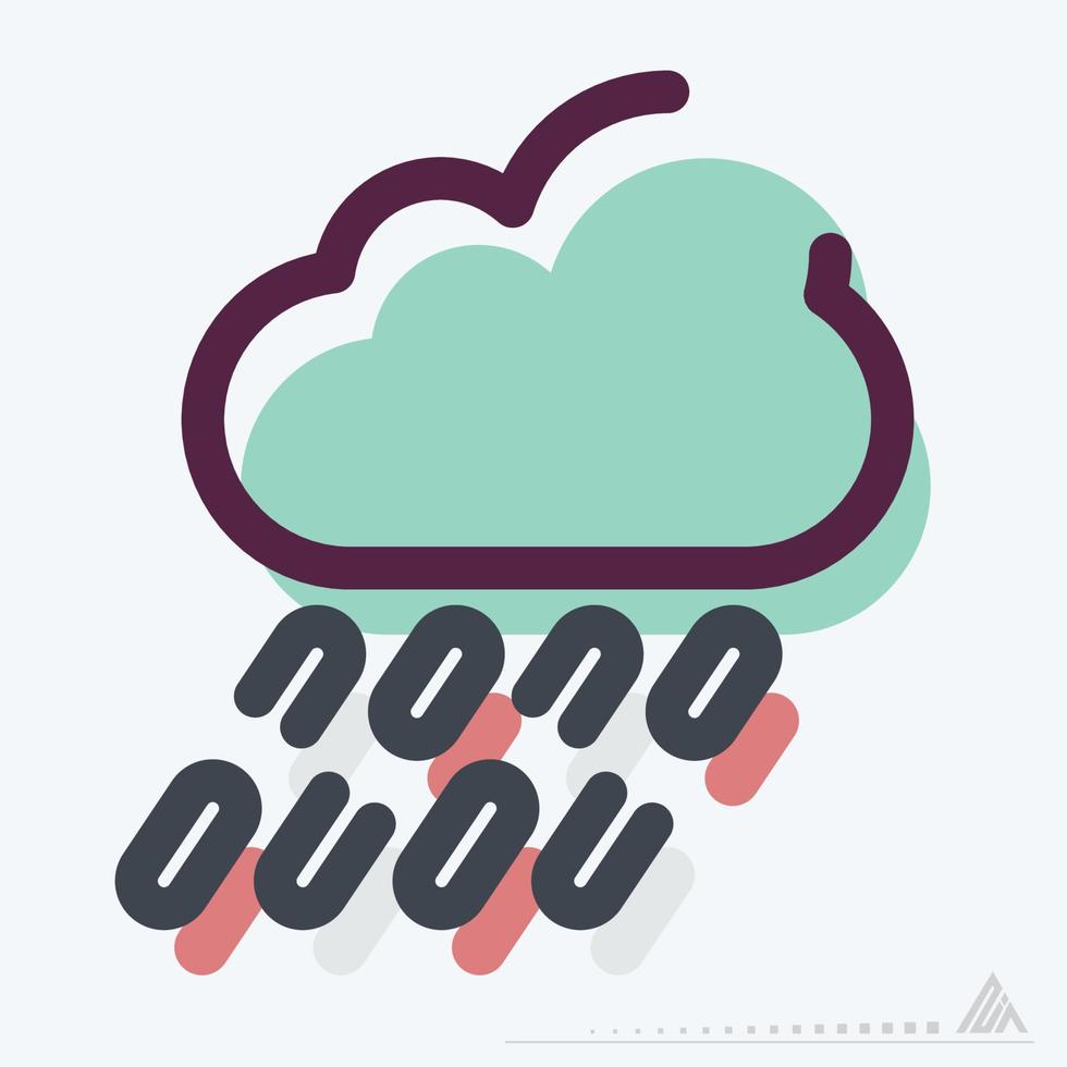 Icon Freezing Rain - MBE Syle vector