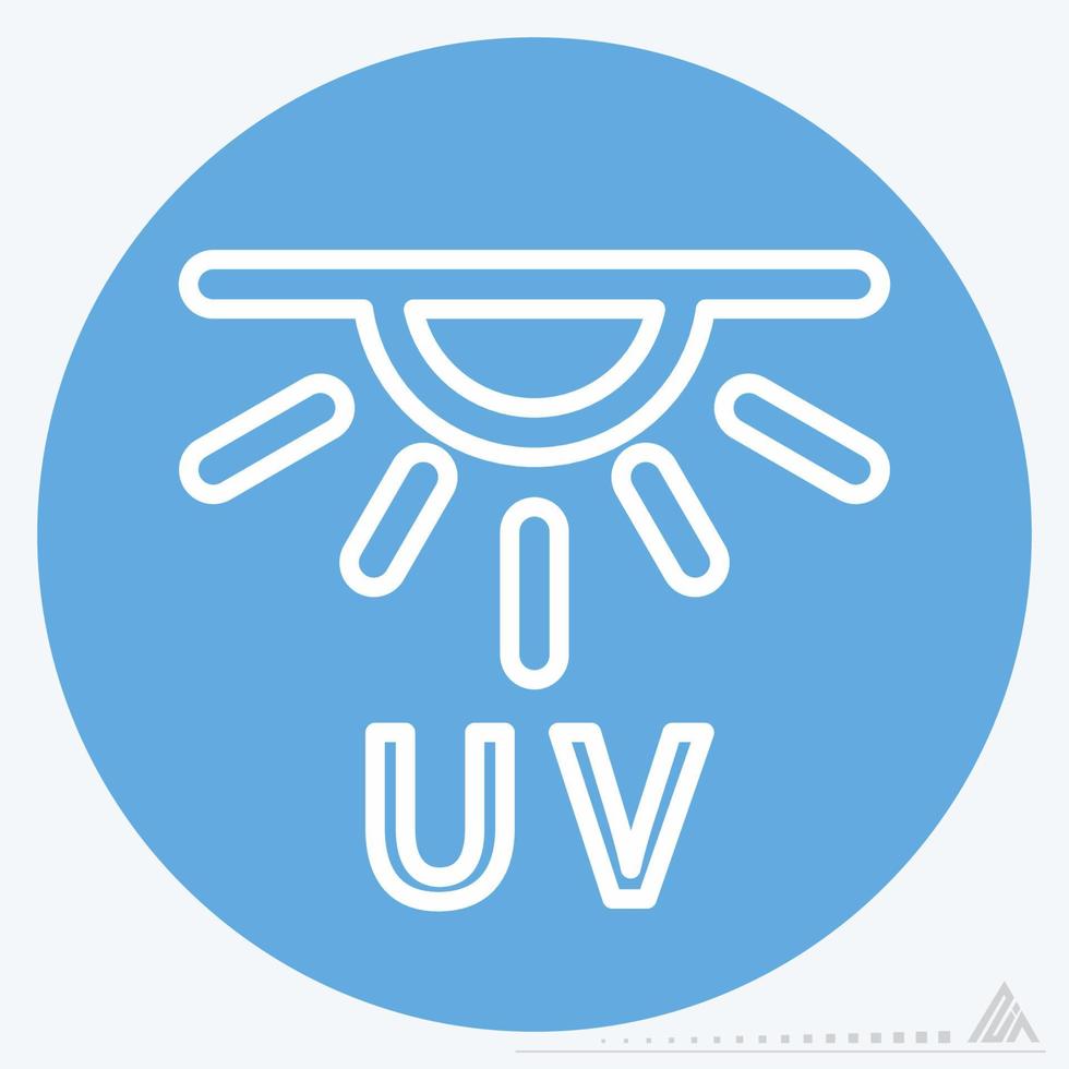 Icon Uv Rays - Blue Eyes Style vector