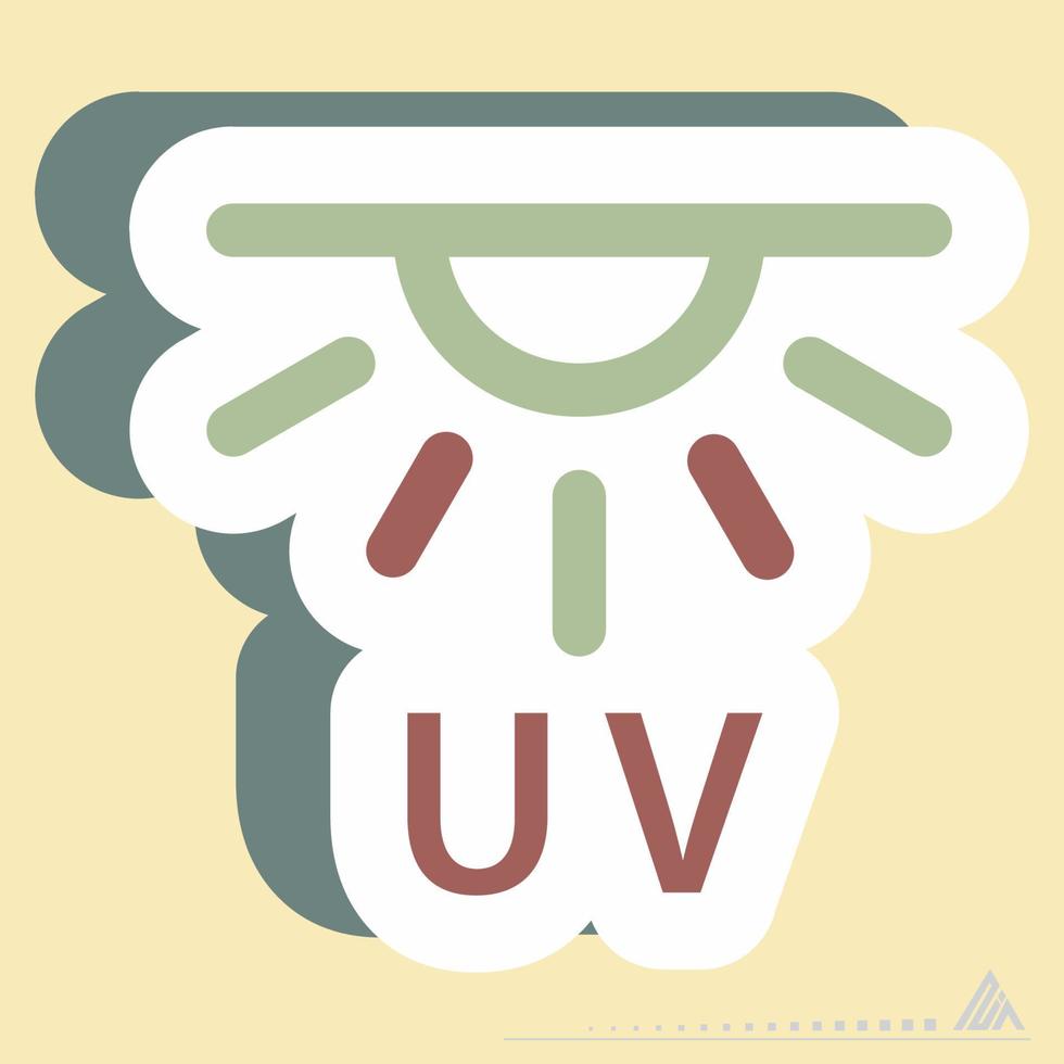 Sticker Uv Rays vector